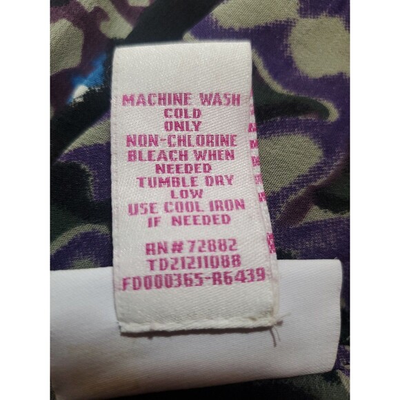 Loop Size 18 Abstract Print Ruffled Sheer Cover-Up Maxi Dress Beach Whimsical - Picture 12 of 13